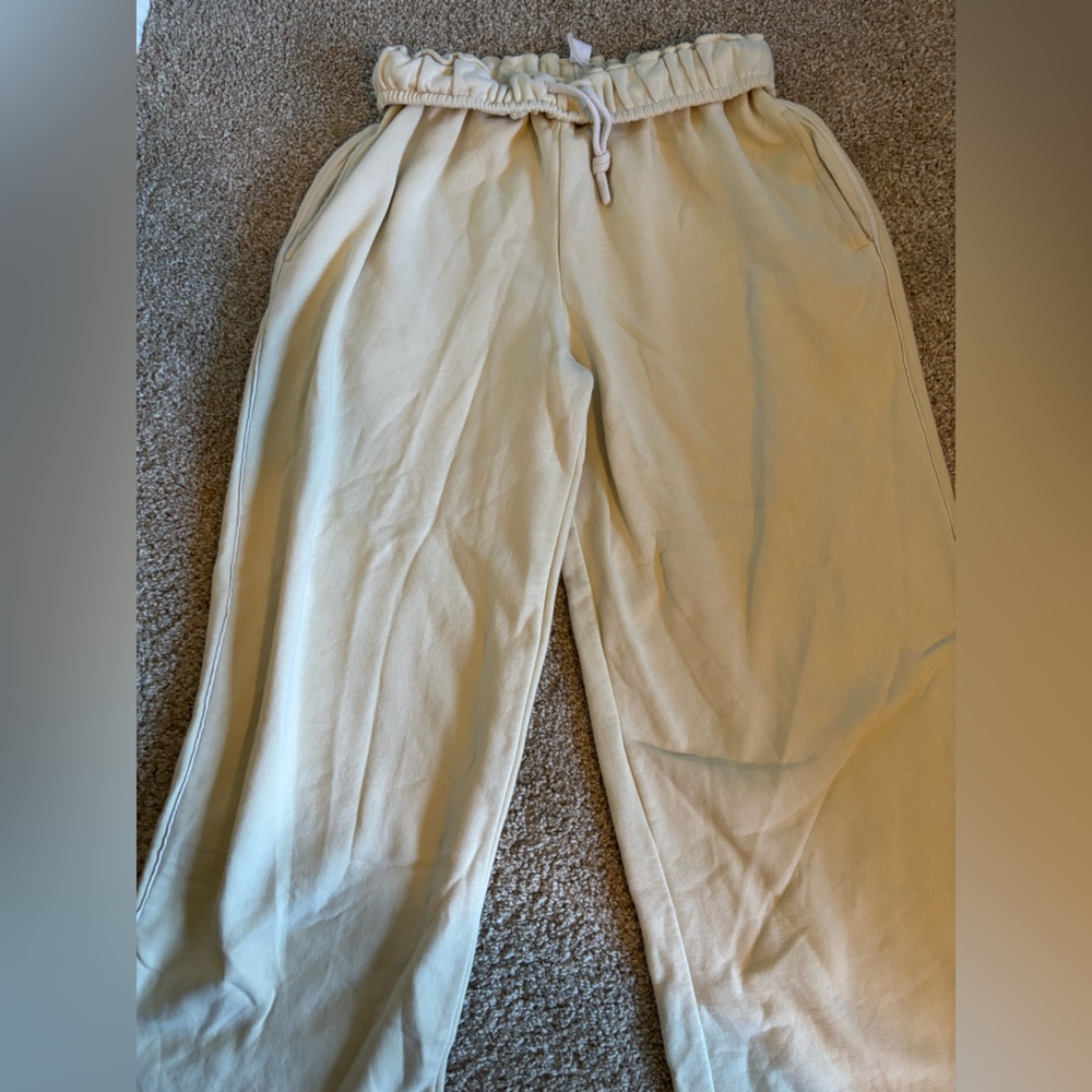 Urban Outfitters oversized butter yellow sweatpants!